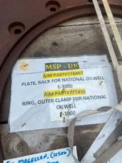 Plate, Back for National Oilwell E-3000 2
